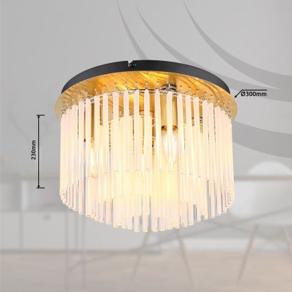 Globo - Плафон 5xE27/60W/230V Ø 32 см златист