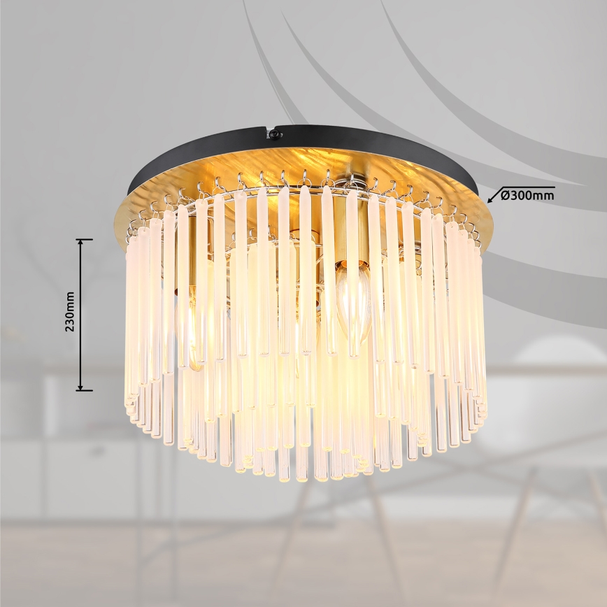 Globo - Плафон 5xE27/60W/230V Ø 32 см златист