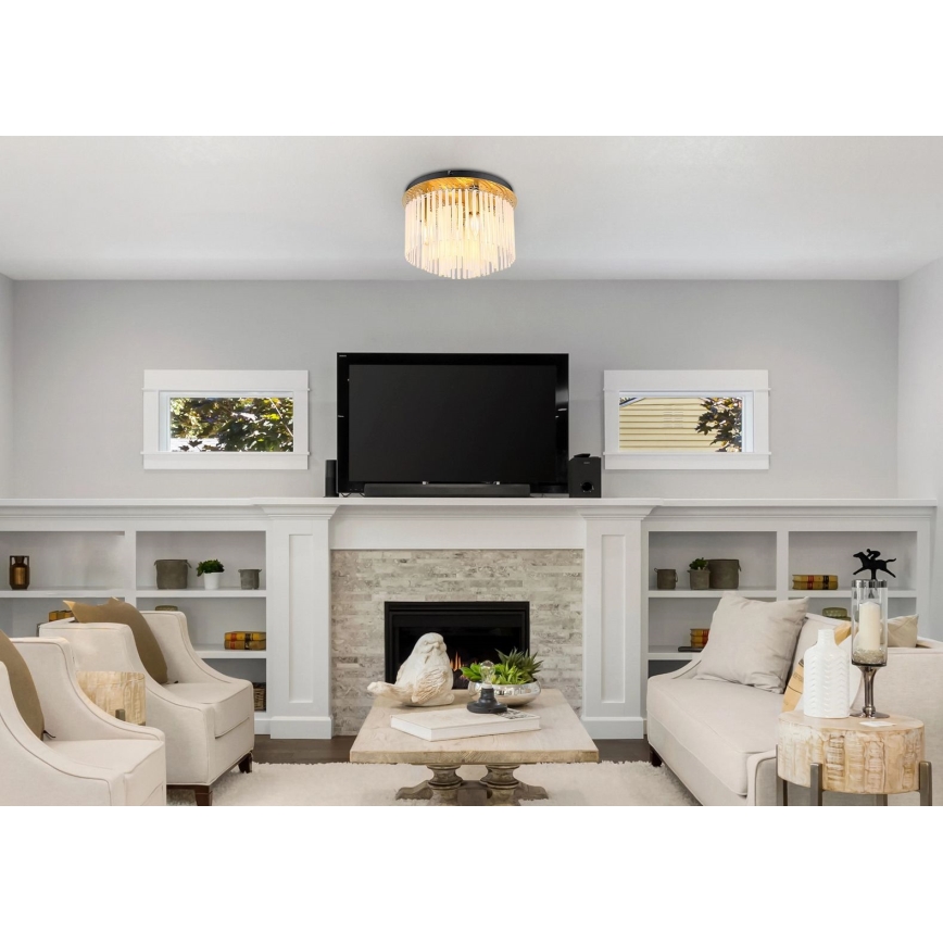 Globo - Таванно осветително тяло 5xE14/40W/230V, диаметър 32 см, златисто