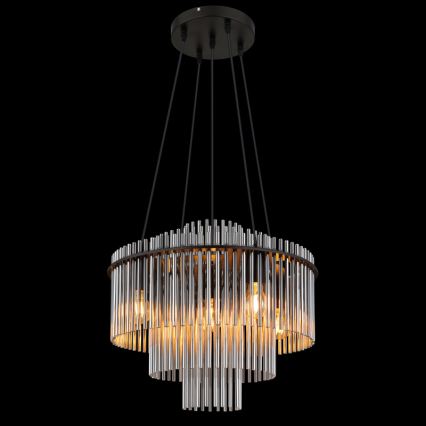Globo - Полилей на кабел 5xE27/60W/230V черен