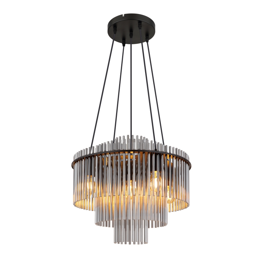Globo - Полилей на кабел 5xE27/60W/230V черен
