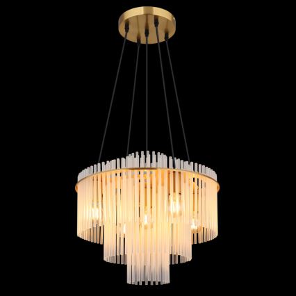 Globo - Полилей на кабел 5xE27/60W/230V златист