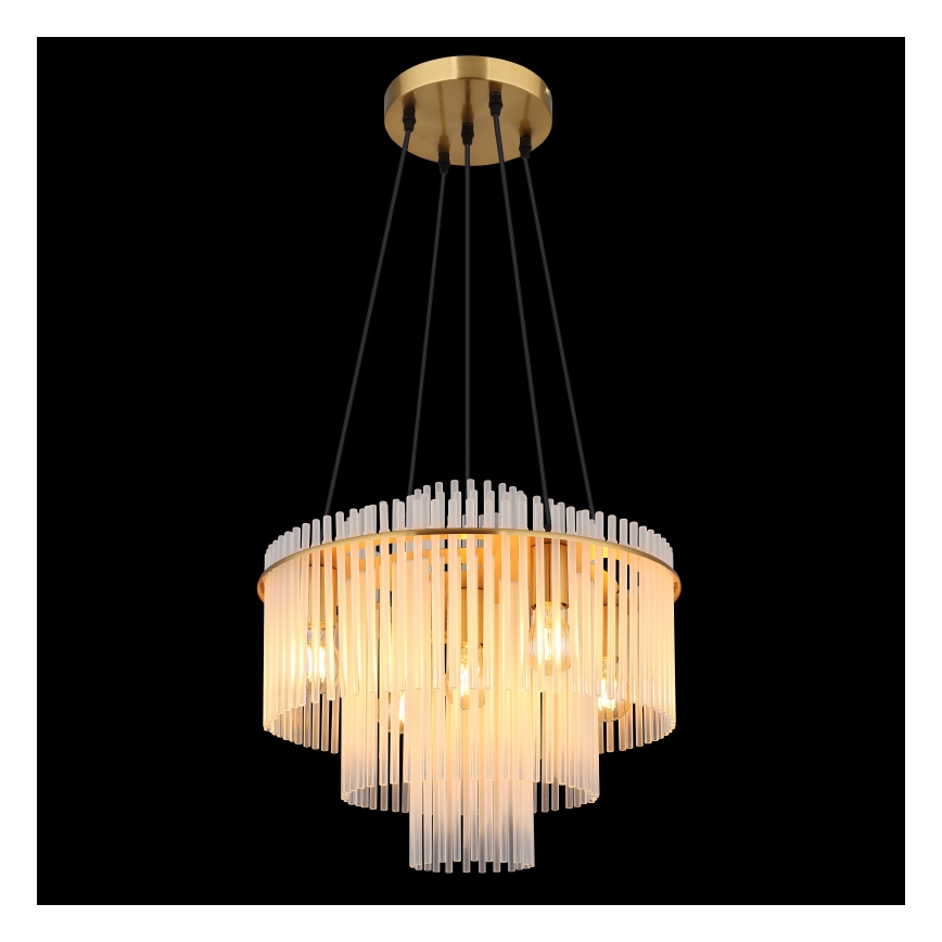 Globo - Полилей на кабел 5xE27/60W/230V златист