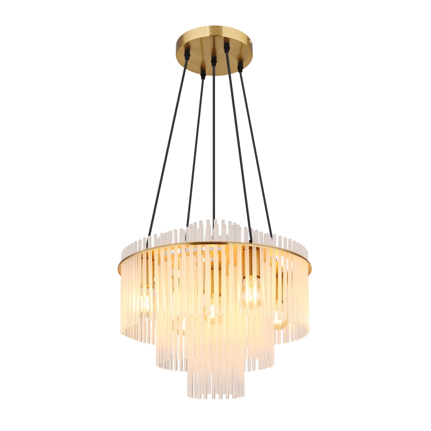 Globo - Полилей на кабел 5xE27/60W/230V златист