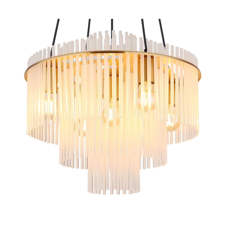 Globo - Полилей на кабел 5xE27/60W/230V златист