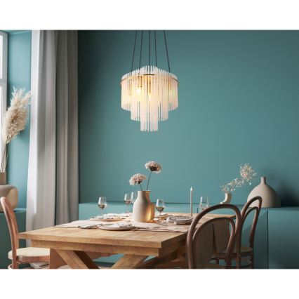 Globo - Пендел 5xE14/40W/230V златист