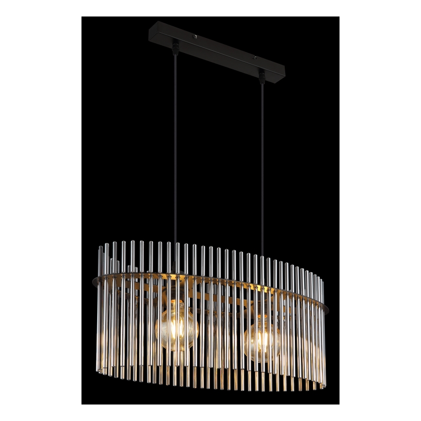 Globo - Пендел 2xE27/60W/230V черен