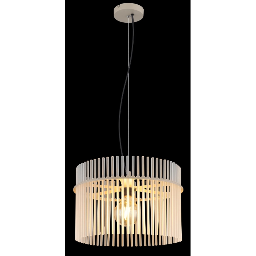 Globo - Пендант на кабел, 1xE27/60W/230V, Ø 40 см, кремав