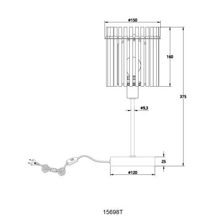 Globo - Настолна лампа 1xE14/40W/230V Ø 15 см черен