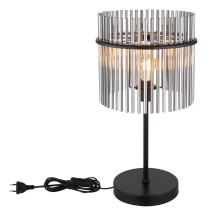 Globo - Настолна лампа 1xE27/60W/230V диаметър 30 см черна
