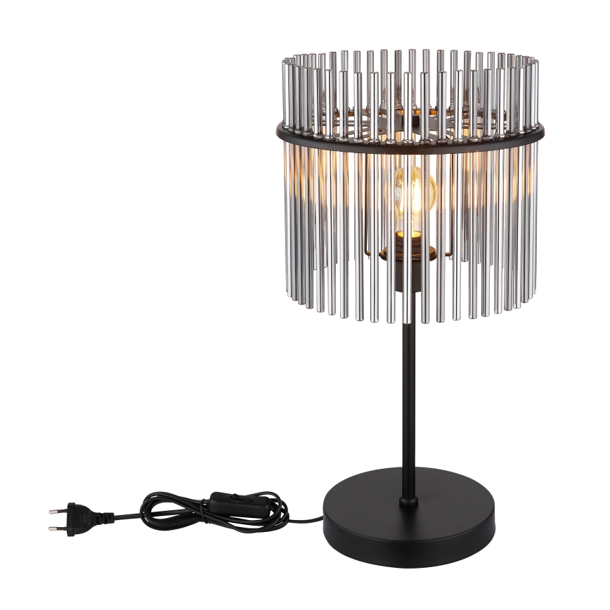 Globo - Настолна лампа 1xE27/60W/230V диаметър 30 см черна