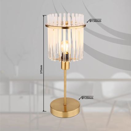 Globo - Настолна лампа 1xE14/40W/230V Ø 15 см златист
