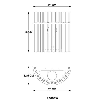 Globo - Аплик 1xE27/60W/230V черен