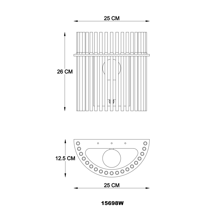 Globo - Аплик 1xE27/60W/230V черен