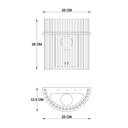 Globo - Аплик 1xE27/60W/230V черен