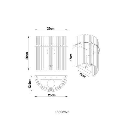 Globo - Стенно осветително тяло 1xE27/60W/230V