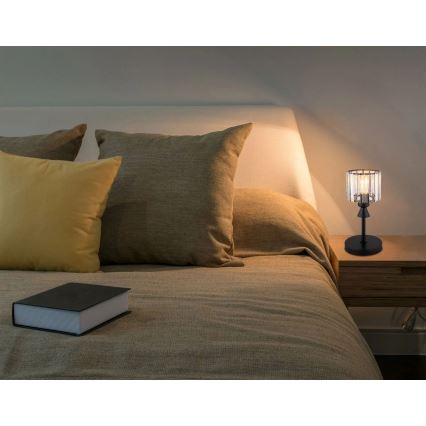 Globo - Настолна лампа 1xE27/60W/230V Ø 15 см черен