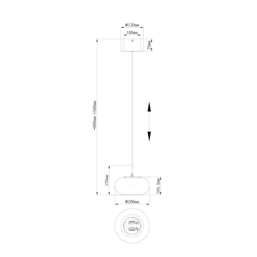 Globo - LED Пендел LED/6W/230V бял