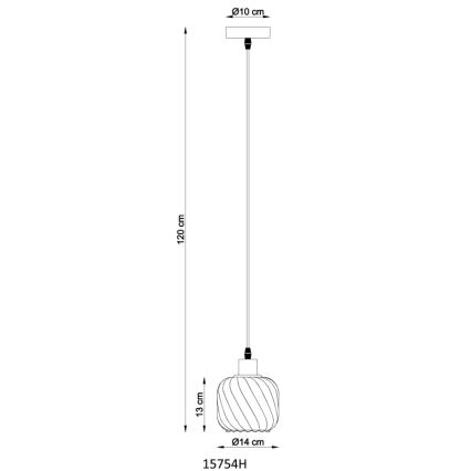 Globo - Пендел 1xE27/25W/230V Ø 14 см