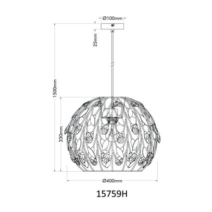 Globo - Пендел 1xE27/40W/230V Ø 40 см