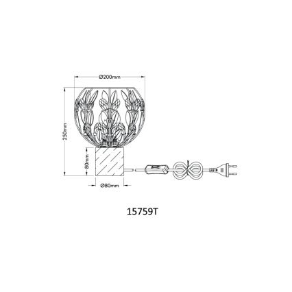 Globo - Настолна лампа 1xE27/40W/230V