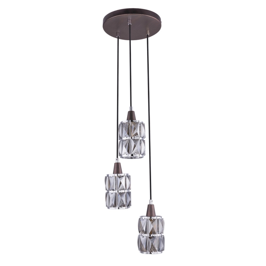 Globo - Кристален Полилей на верижка 3xE14/40W/230V
