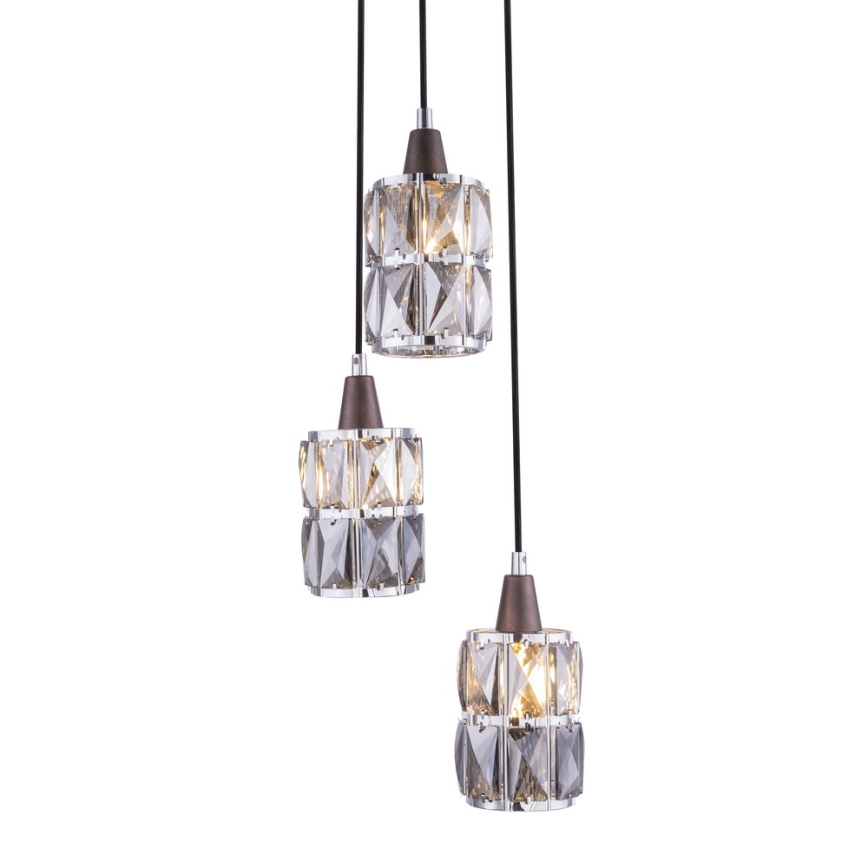 Globo - Кристален Полилей на верижка 3xE14/40W/230V