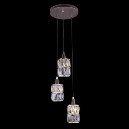 Globo - Кристален Полилей на верижка 3xE14/40W/230V