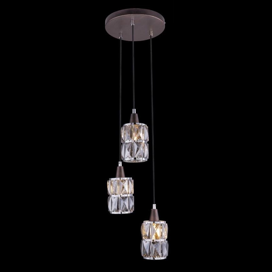 Globo - Кристален Полилей на верижка 3xE14/40W/230V