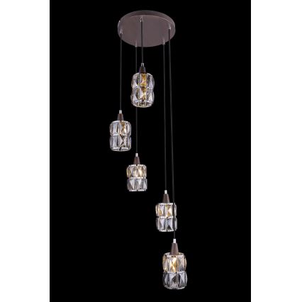 Globo - Кристален Полилей на верижка 5xE14/40W/230V
