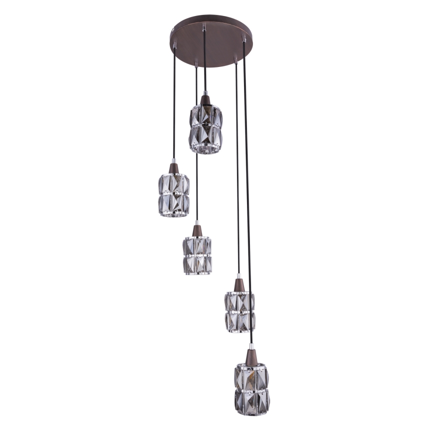 Globo - Кристален Полилей на верижка 5xE14/40W/230V