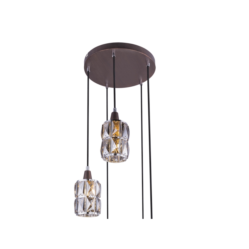 Globo - Кристален Полилей на верижка 5xE14/40W/230V