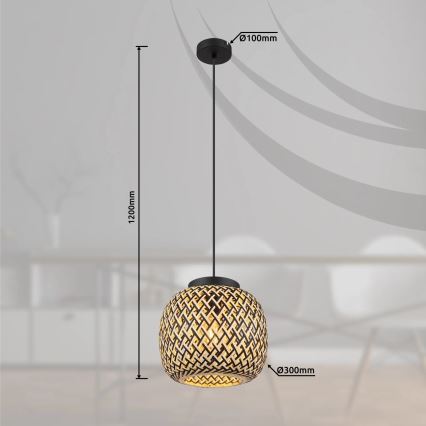 Globo 15766H1 - Пендел COLLY 1xE27/15W/230V Ø 30 см