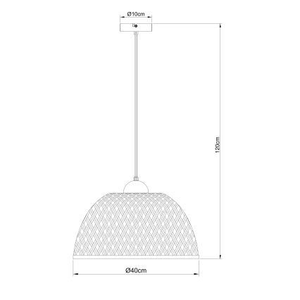 Globo - Пендел 1xE27/15W/230V бамбук