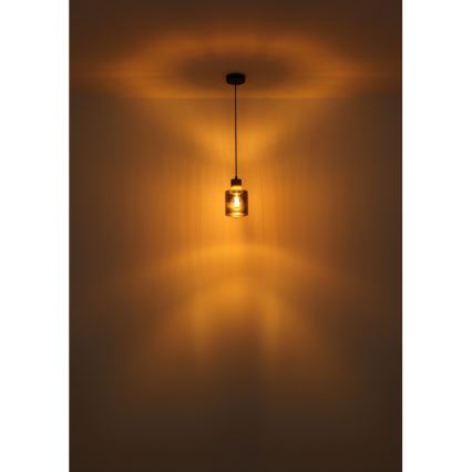 Globo - Пендел 1xE27/25W/230V черен Ø 12 см
