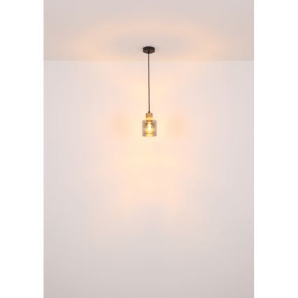 Globo - Пендел 1xE27/25W/230V черен Ø 12 см