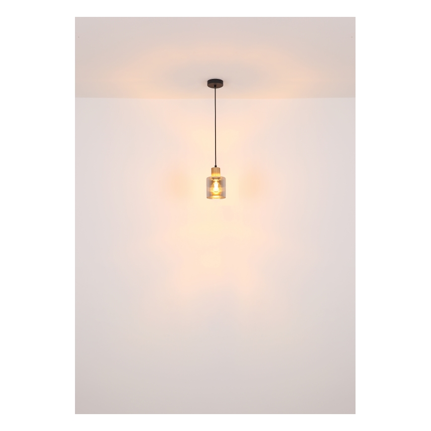 Globo - Пендел 1xE27/25W/230V черен Ø 12 см