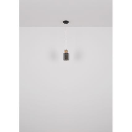 Globo - Пендел 1xE27/25W/230V черен Ø 12 см