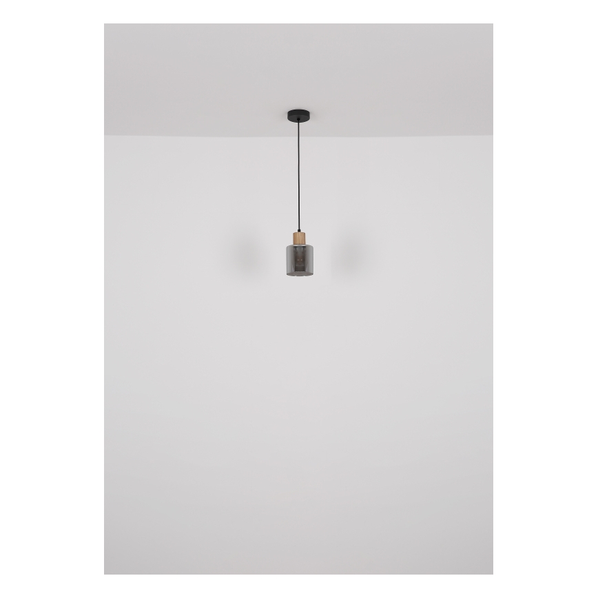 Globo - Пендел 1xE27/25W/230V черен Ø 12 см