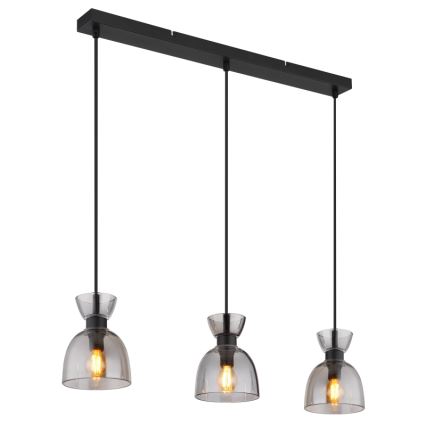 Globo - Пендел 3xE14/40W/230V черен/опушен