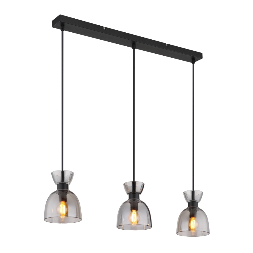 Globo - Пендел 3xE14/40W/230V черен/опушен