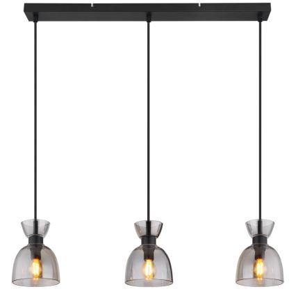 Globo - Пендел 3xE14/40W/230V черен/опушен