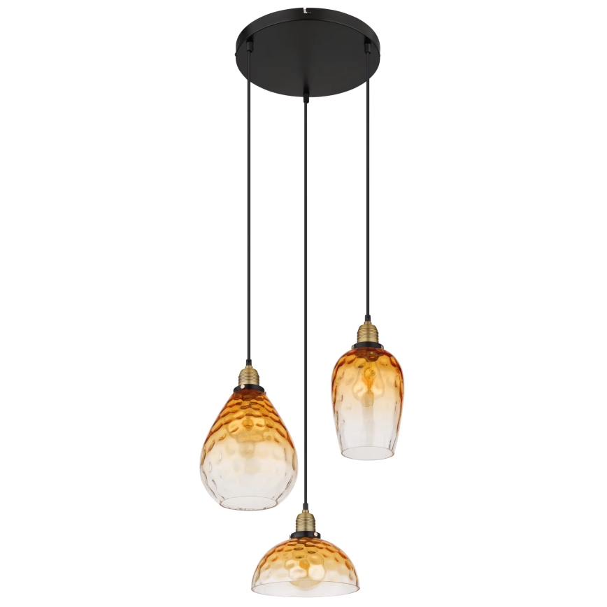 Globo - Пендел 3xE27/60W/230V Ø 46 см оранжев