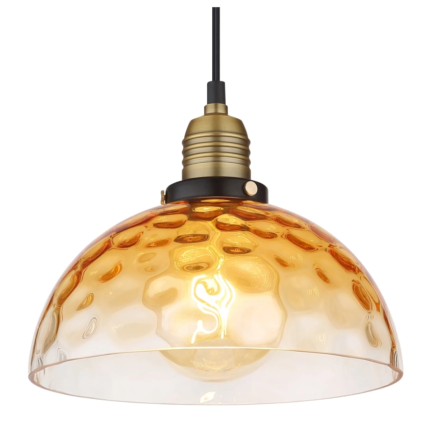 Globo - Пендел 1xE27/60W/230V Ø 25 см оранжев