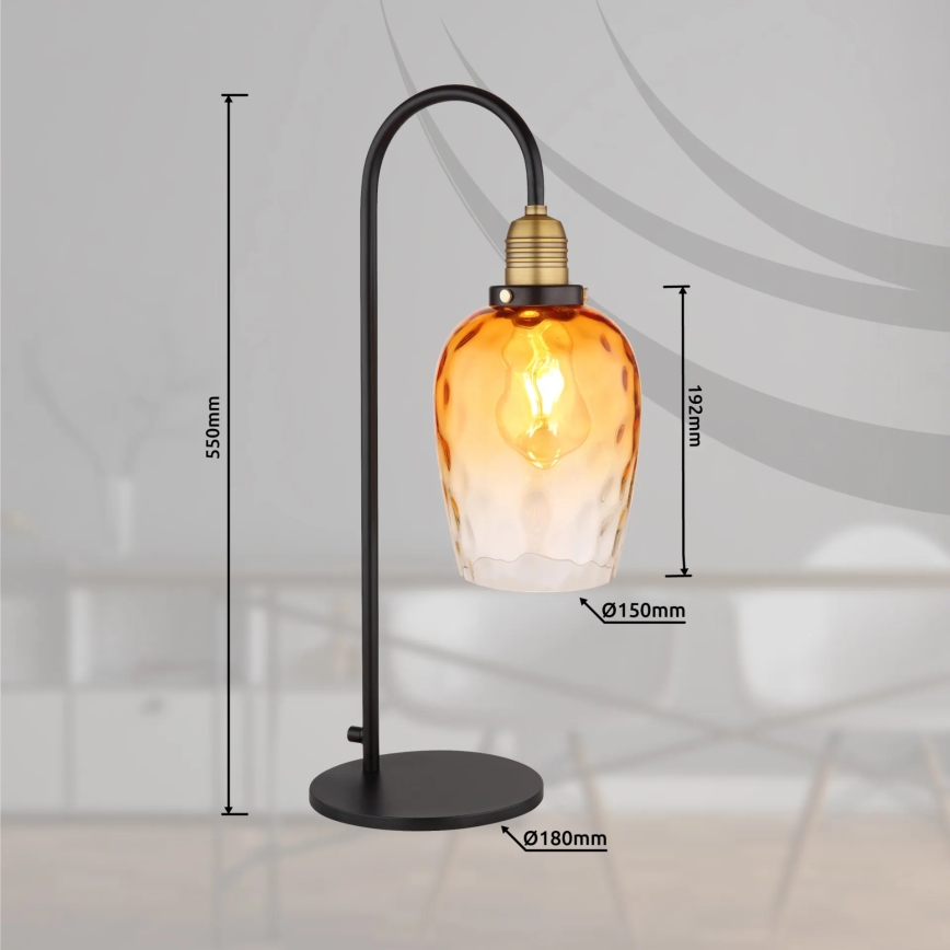 Globo - Настолна лампа 1xE27/60W/230V оранжев