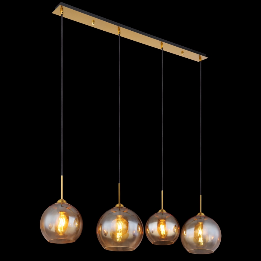Globo - полилей на кабел 4xE27/60W/230V месинг