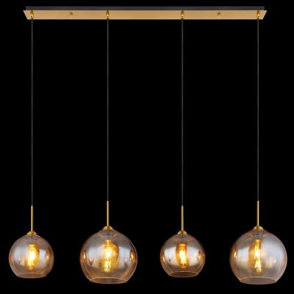 Globo - полилей на кабел 4xE27/60W/230V месинг
