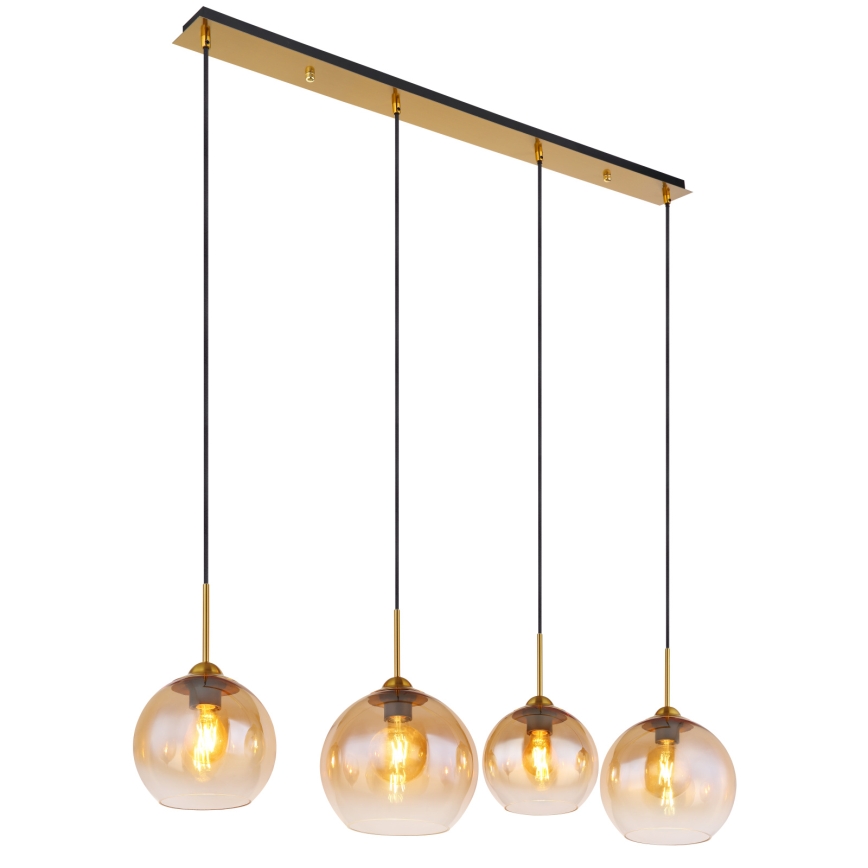 Globo - полилей на кабел 4xE27/60W/230V месинг