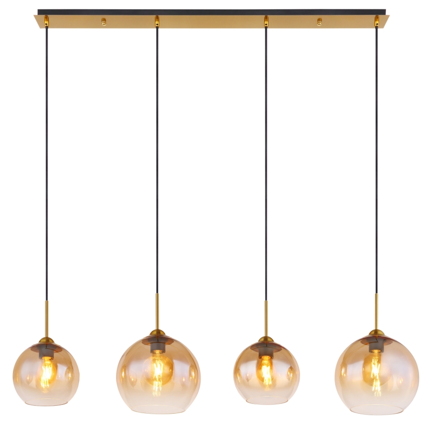 Globo - полилей на кабел 4xE27/60W/230V месинг