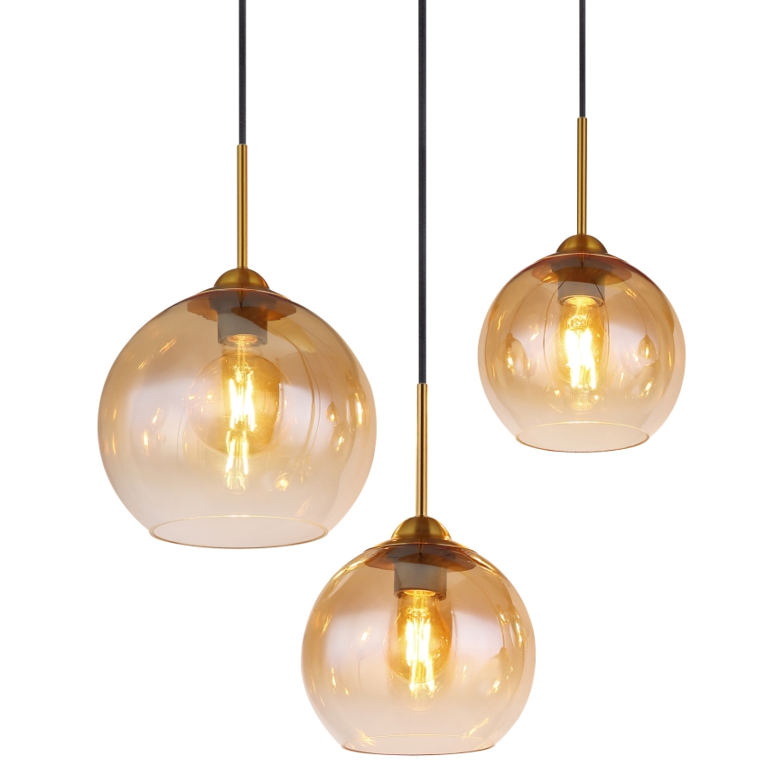 Globo - Полилей на кабел 6xE27/60W/230V месинг